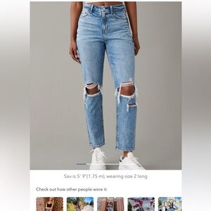 Strigid ripped mom jean